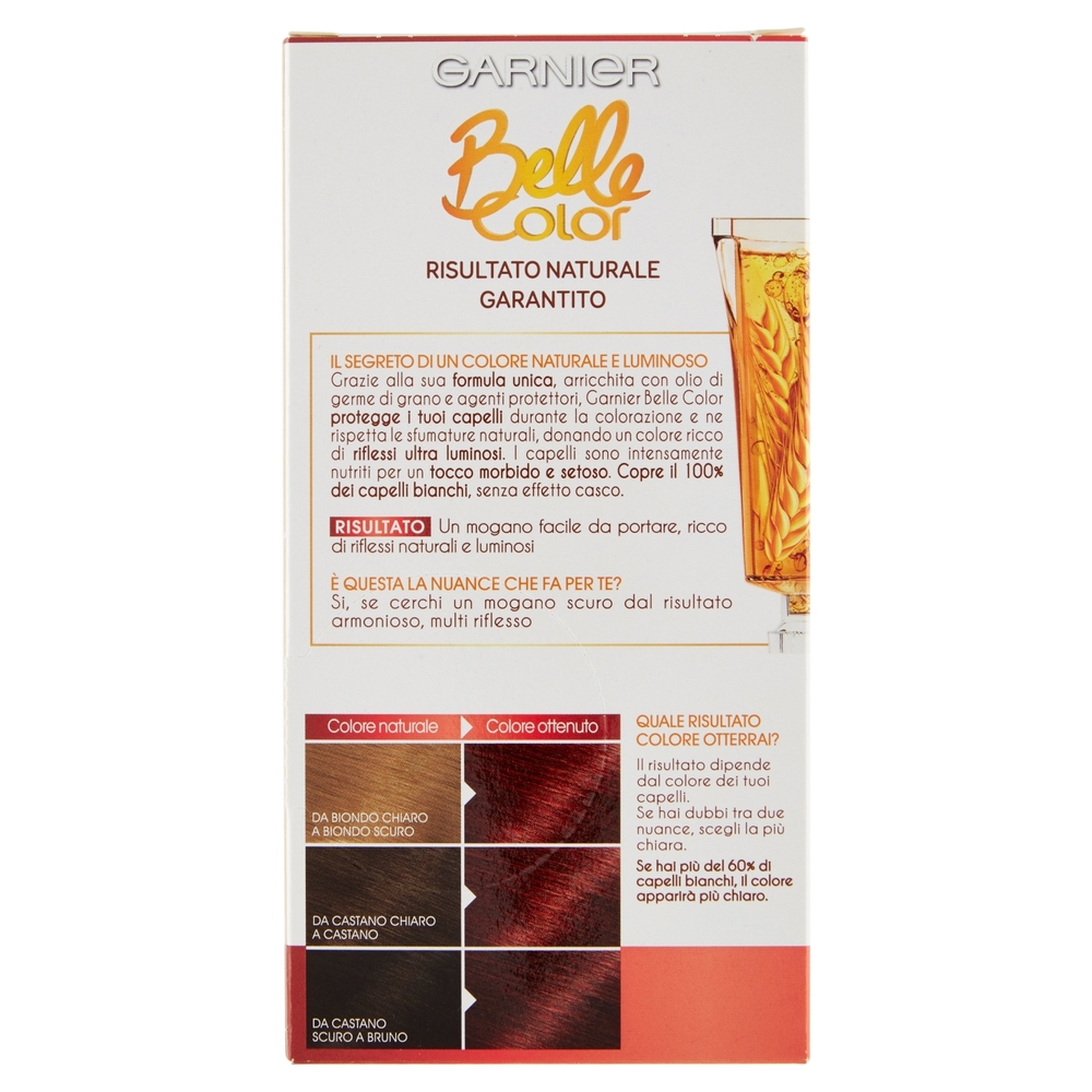 Garnier Belle Color Colore Luminoso, Tinta per Capelli Bianchi 51 Mogano Scuro Naturale